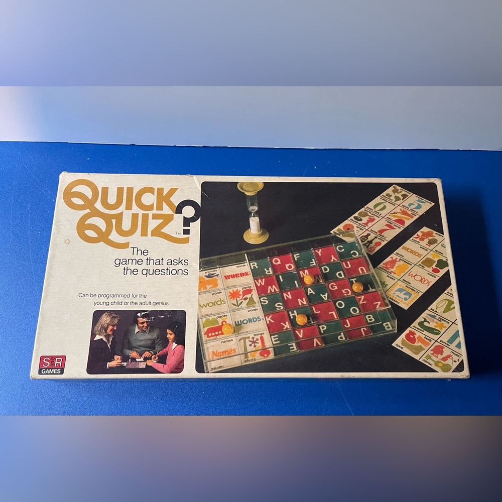 Vintage Quick Quiz? Spelling Trivia Board Game S&R COMPLETE in Box